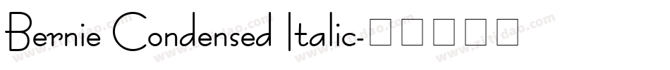 Bernie Condensed Italic字体转换
